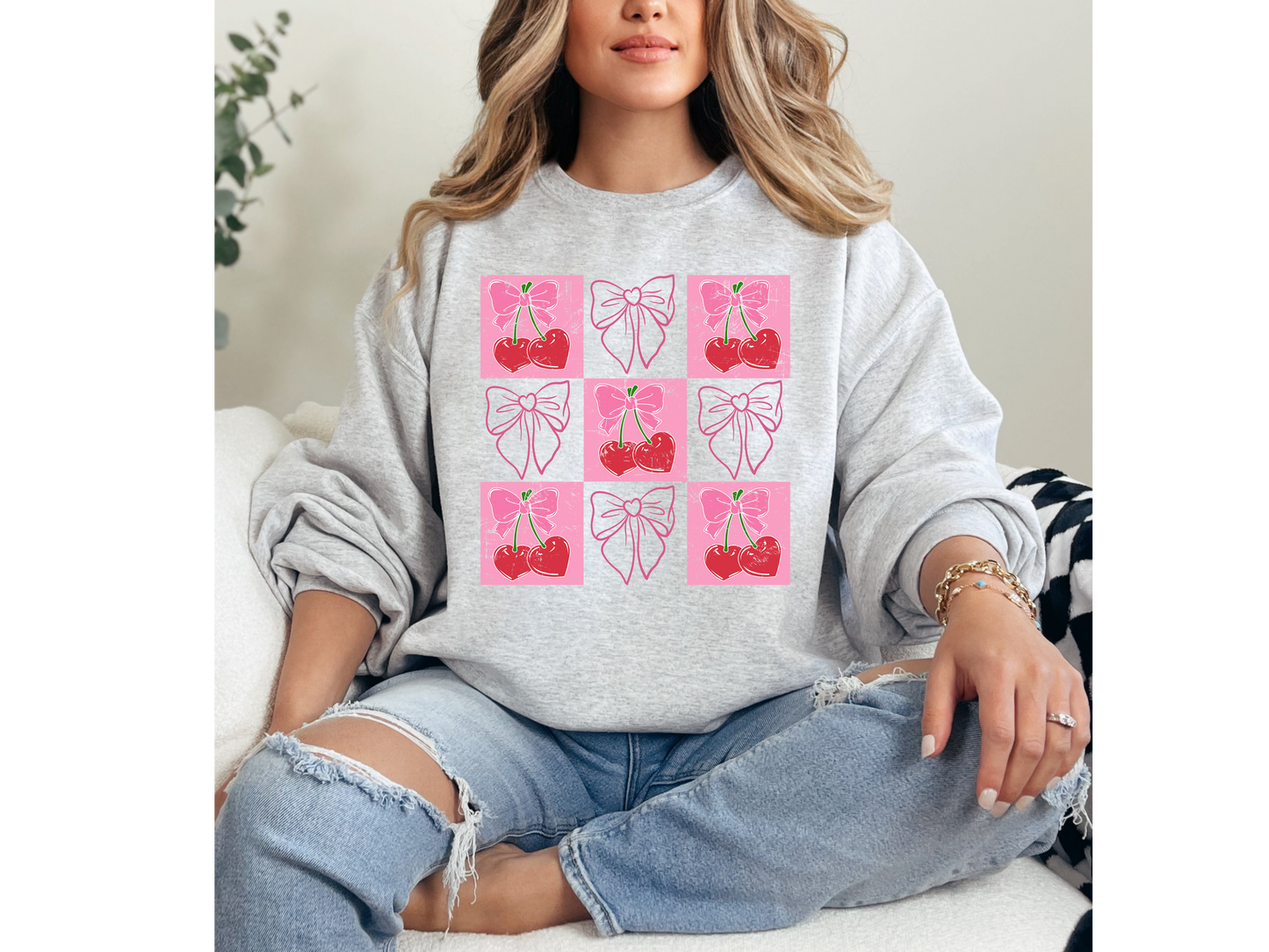 Bow's with Cherries Crewneck