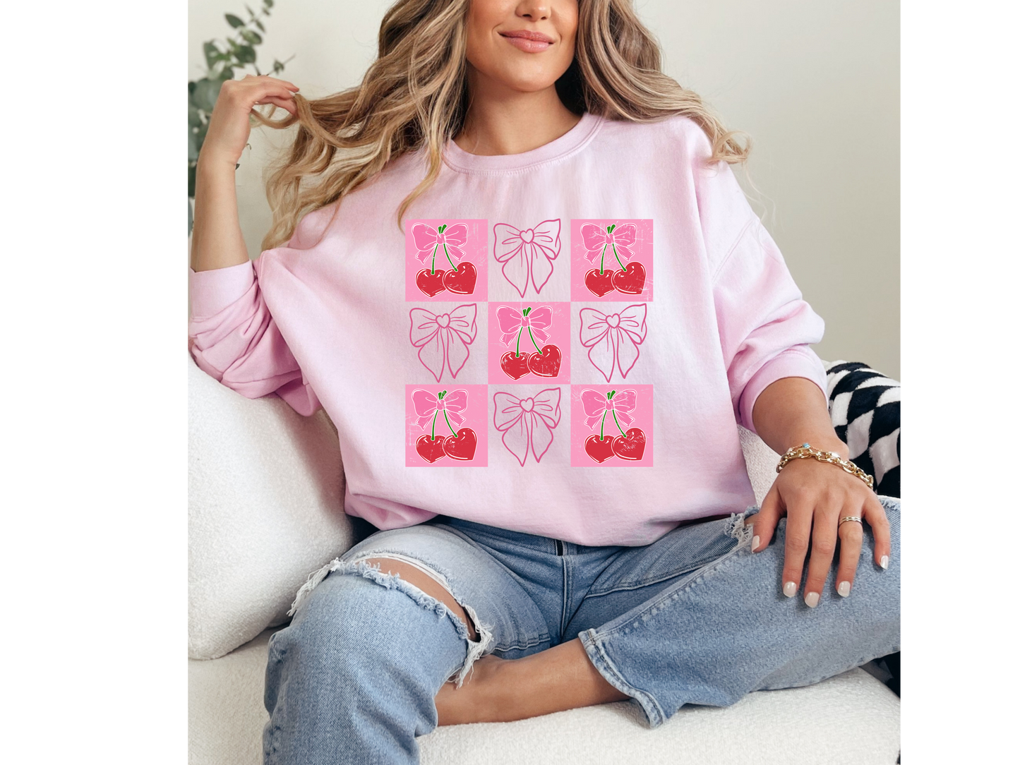 Bow's with Cherries Crewneck