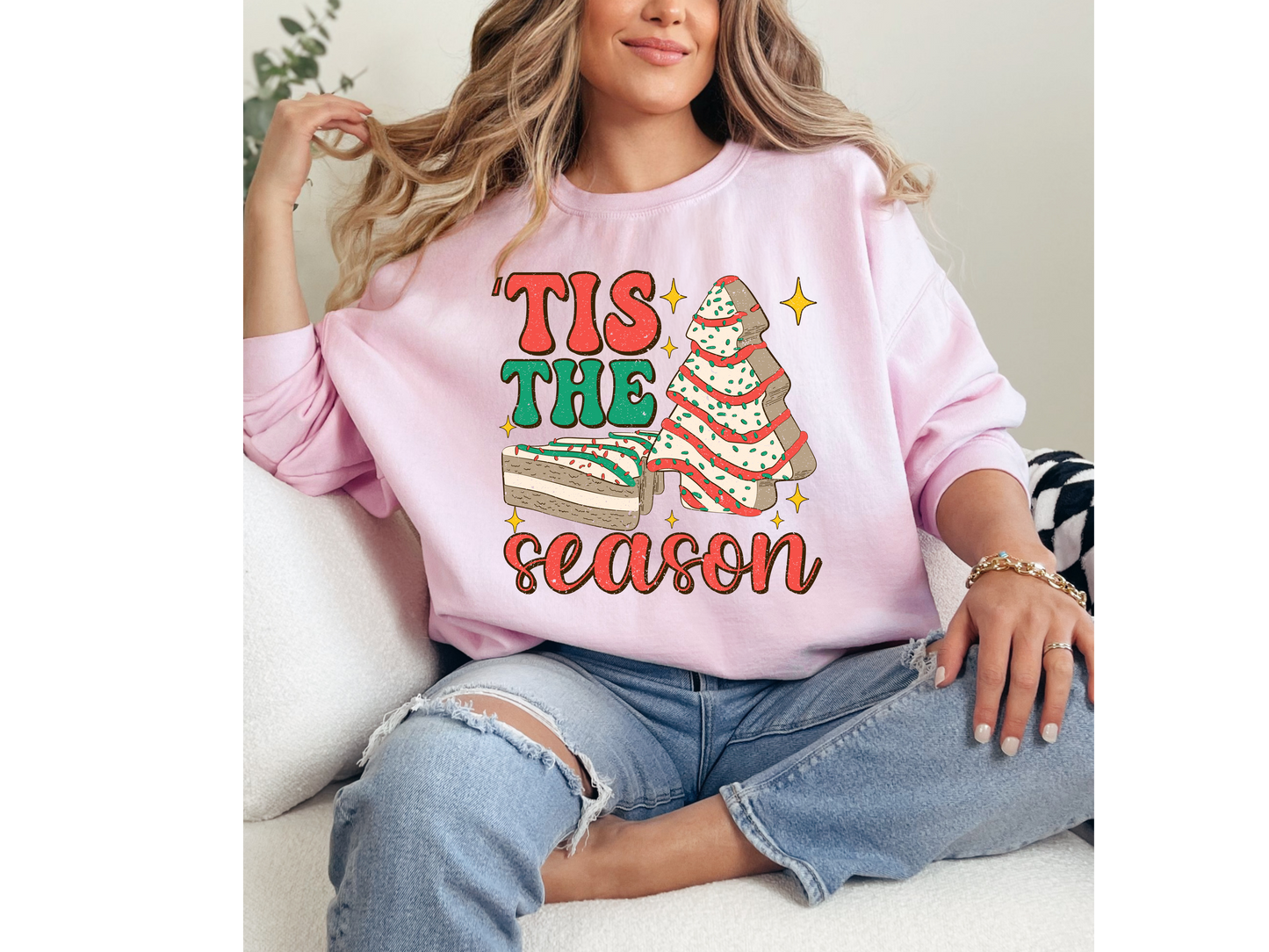 'Tis The Season Christmas Tree Cake Crewneck