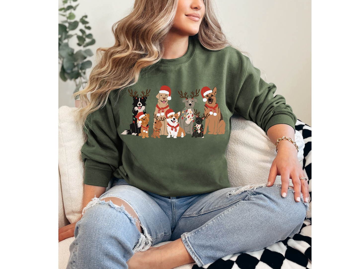 Christmas Dogs Crewneck