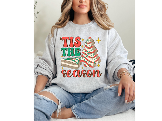 'Tis The Season Christmas Tree Cake Crewneck