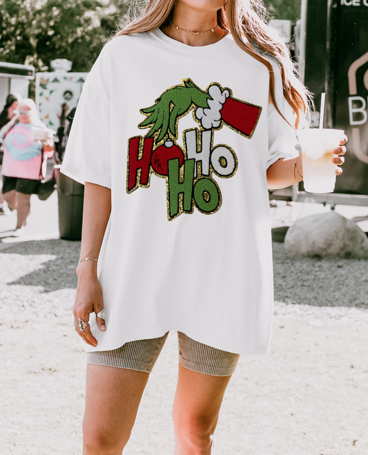 Grinch Chenille Patch T-shirt