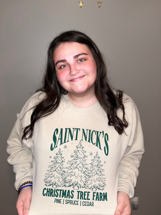 Saint Nicks Christmas Tree Farm Crewneck