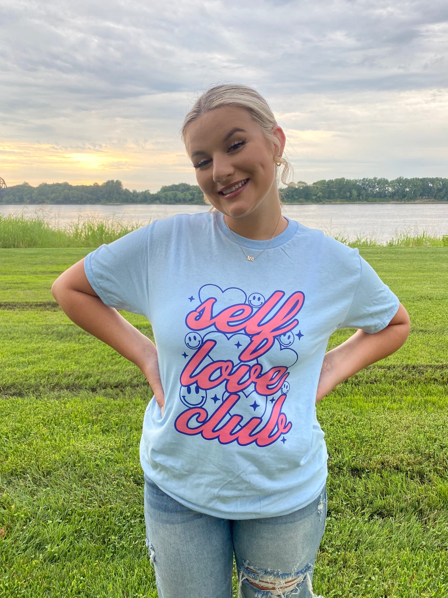 Self Love Club Light Blue T-Shirt