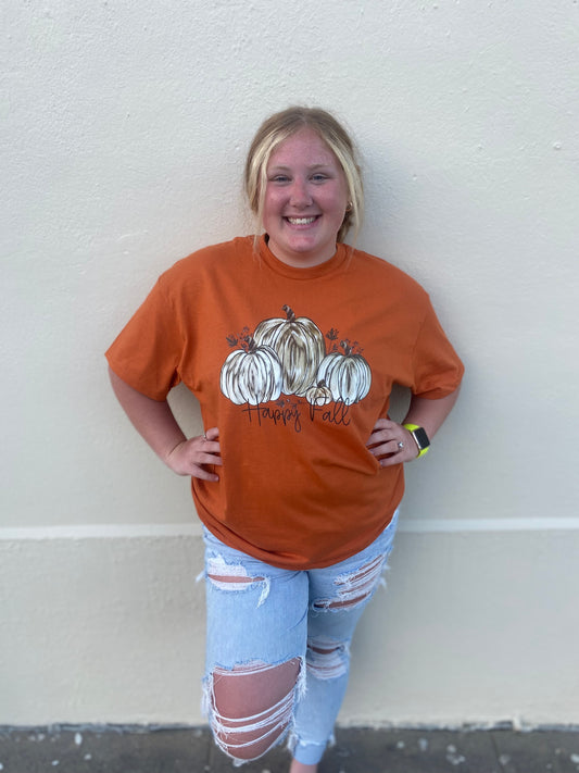 Happy Fall Burnt Orange T-Shirt