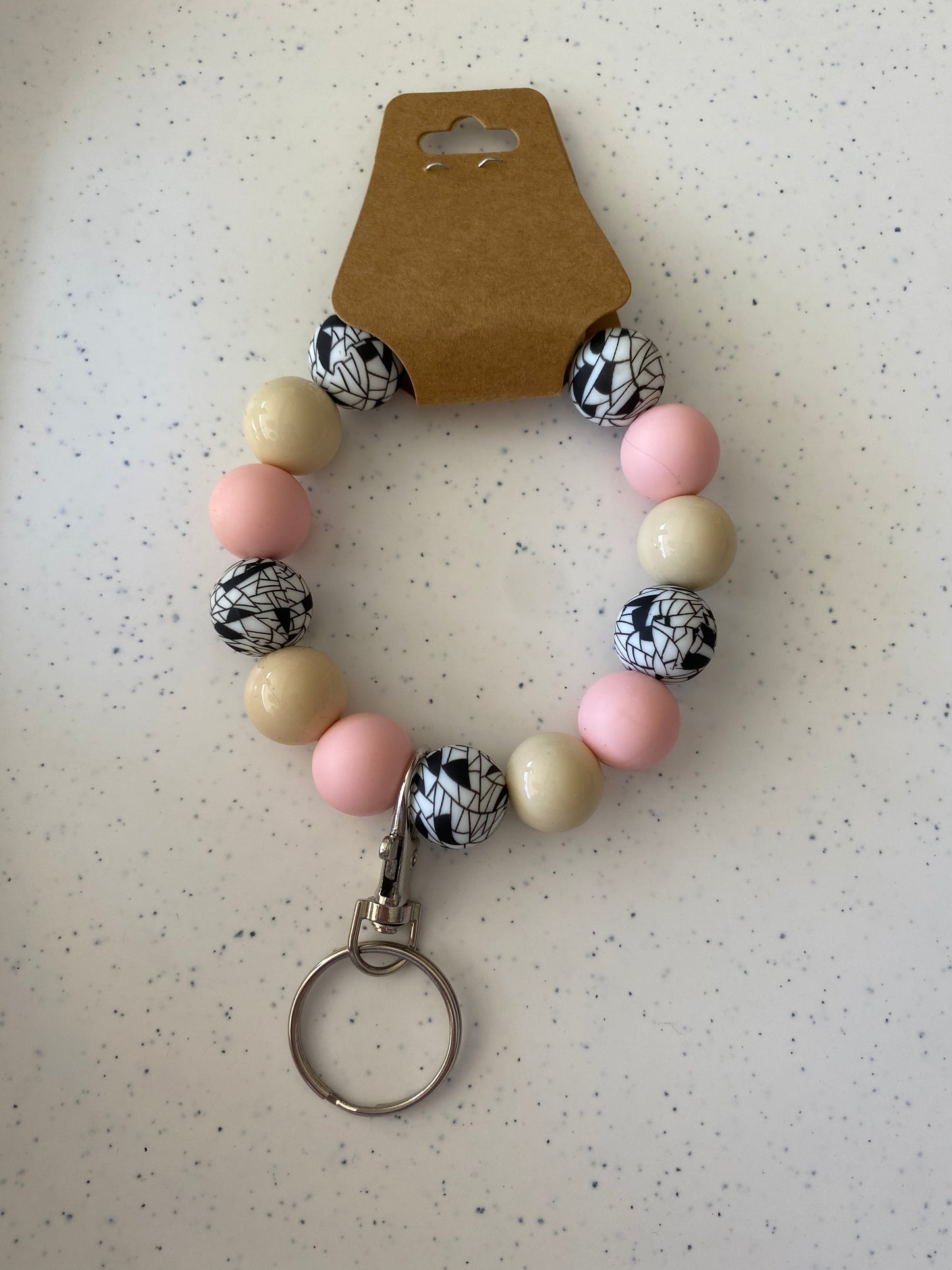 Pink Terrazzo Keychain